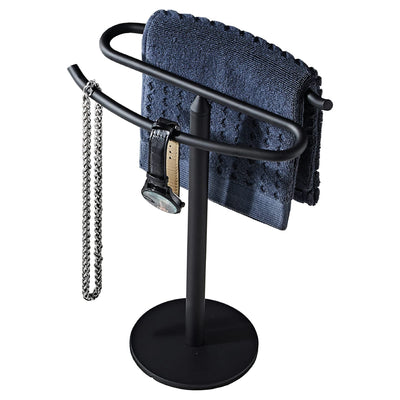 Matte Black Hand Towel Holder Stand, Free-Standing Towel Rack, SUS304 Stainless Steel Towel Bar Rack Stand, Tower Bar for Bathroom Kitchen Vanity Countertop