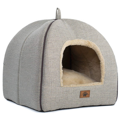 Cat Bed for Indoor Cats - Cat Cave Bed Cat House Cat Tent with Removable Washable Cushioned Pillow, Soft and Self Warming Kitten beds,Cat Beds & Furniture, Pet Bed