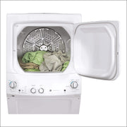 Unitized Spacemaker 3.8 Washer with Stainless Steel Basket and 5.9 Cu. Ft. Capacity Electric Dryer, White