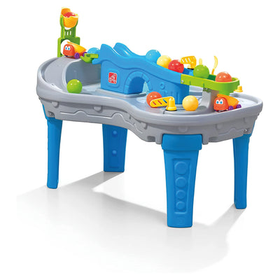 Step2 Ball Buddies Truckin' & Rollin' Play Table | STEM & Ball Toy for Toddlers | Kids Play Table with 12 Accessory Toys Included