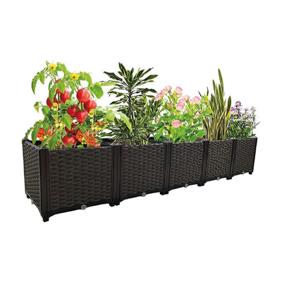 Planter Box Raised Garden Bed Large Planters for Outdoor Plants Elevated Garden Boxes Plant pots Perfect for Garden Patio Balcony Deck to Planting Flowers Vegetables Tomato and Herbs…