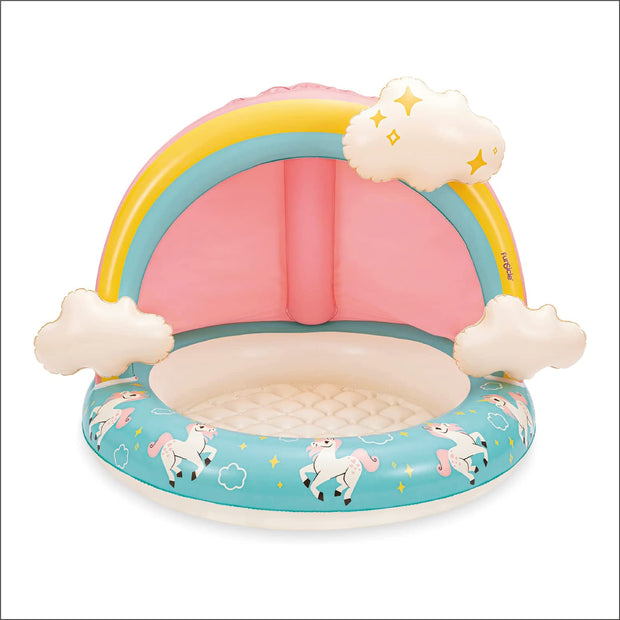 Funsicle Rainbow Magic Shaded Splash Pool for Kids, with UV Sun Protection Canopy