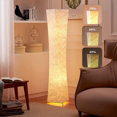 65'' Creative LED Floor Lamp, Softlighting Minimalist Modern Contemporary with Fabric Shade & 2 Bulbs Floor Lamps for Living Room Bedroom Warm Atmosphere(Tyvek Dupont 10 x 10 x 65 inch)