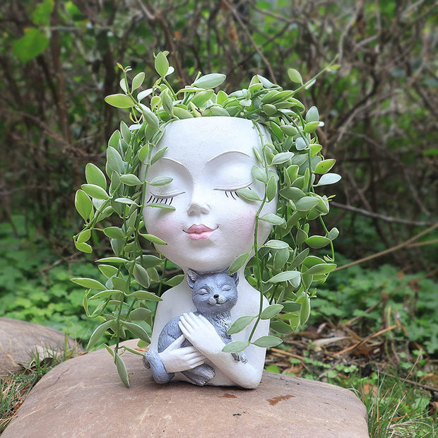 plant head pots Face Planter Pot Head Planter